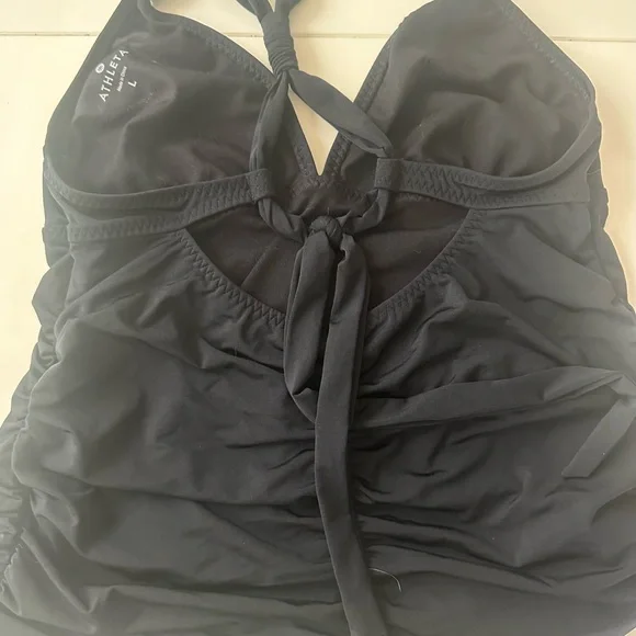 Athleta Black and White One-Piece Swimsuit - Picture 3 of 4